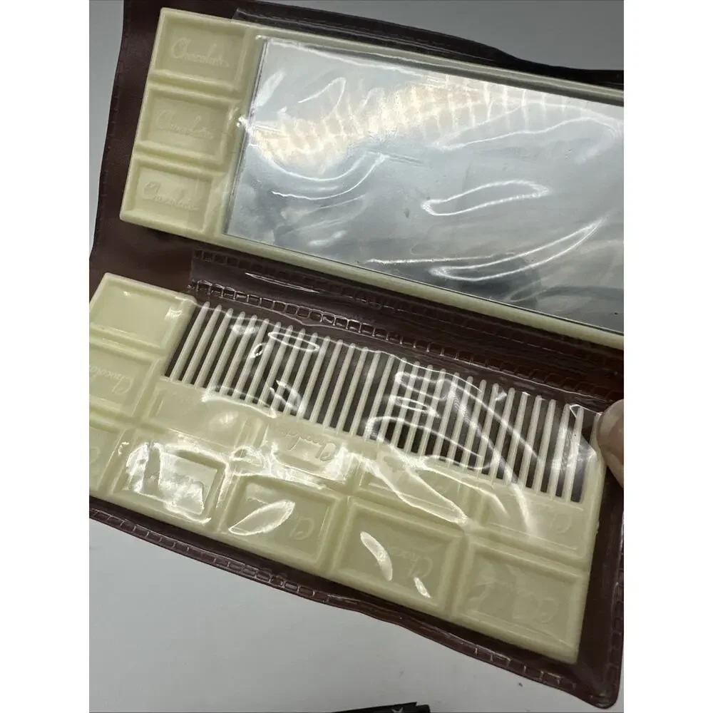 Lot Of 3 Vintage Milk Chocolate Crayon Comb and Mirror Novelty Set